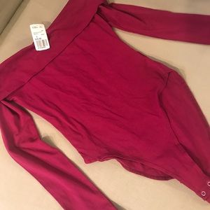 NWT FOREVER 21 OFF THE SHOULDER BODYSUIT SZ S